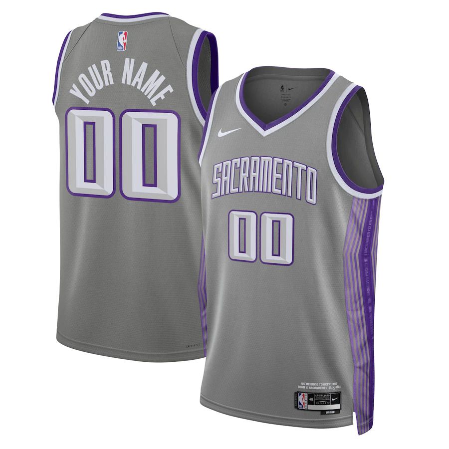 Men Sacramento Kings Nike Black City Edition 2022-23 Swingman Custom NBA Jersey